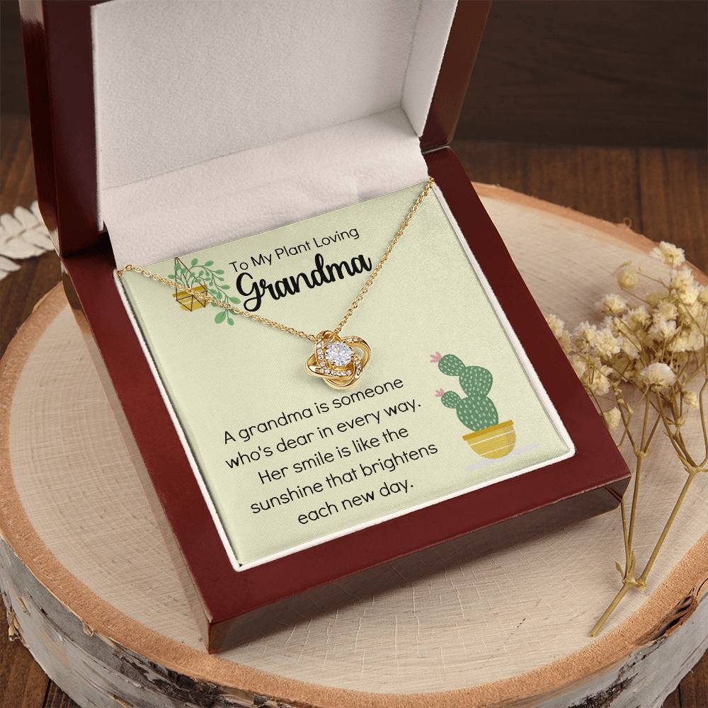 Plant Loving Gifts For Mothers Day Presents For Grandma Birthday Plant Lover Gift From Granddaughter Necklace Gift From Grandkids 1 Love Knot Necklace