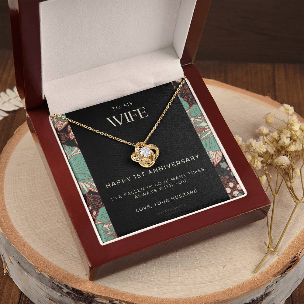 1 Year Anniversary Gift For Wife 1 Year Anniversary Gifts 1 Year Wedding Anniversary Gift Ideas 1St Wedding Anniversary Gift F(10) Love Knot Necklace
