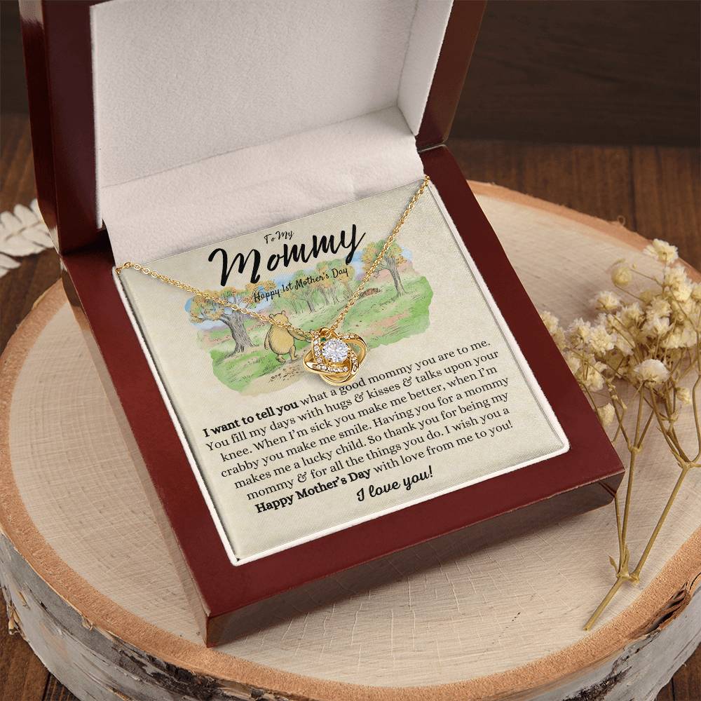 Mothers Day Gifts From Baby 1St Time Mothers Day Gift Mothers Day Necklace Gifts First Time Mom Mothers Day Gift From Baby Love Knot Necklace