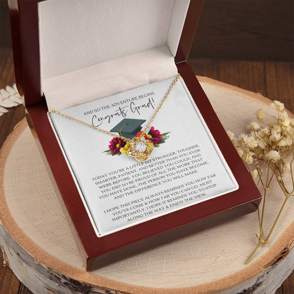 Graduation Gift For Her Graduate Necklace Class Of 2022 Hight School College Graduatio Love Knot Necklace