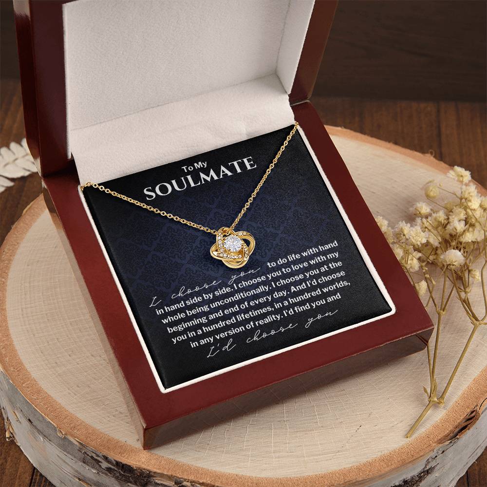 Soulmate - I Choose Love Knot Necklace