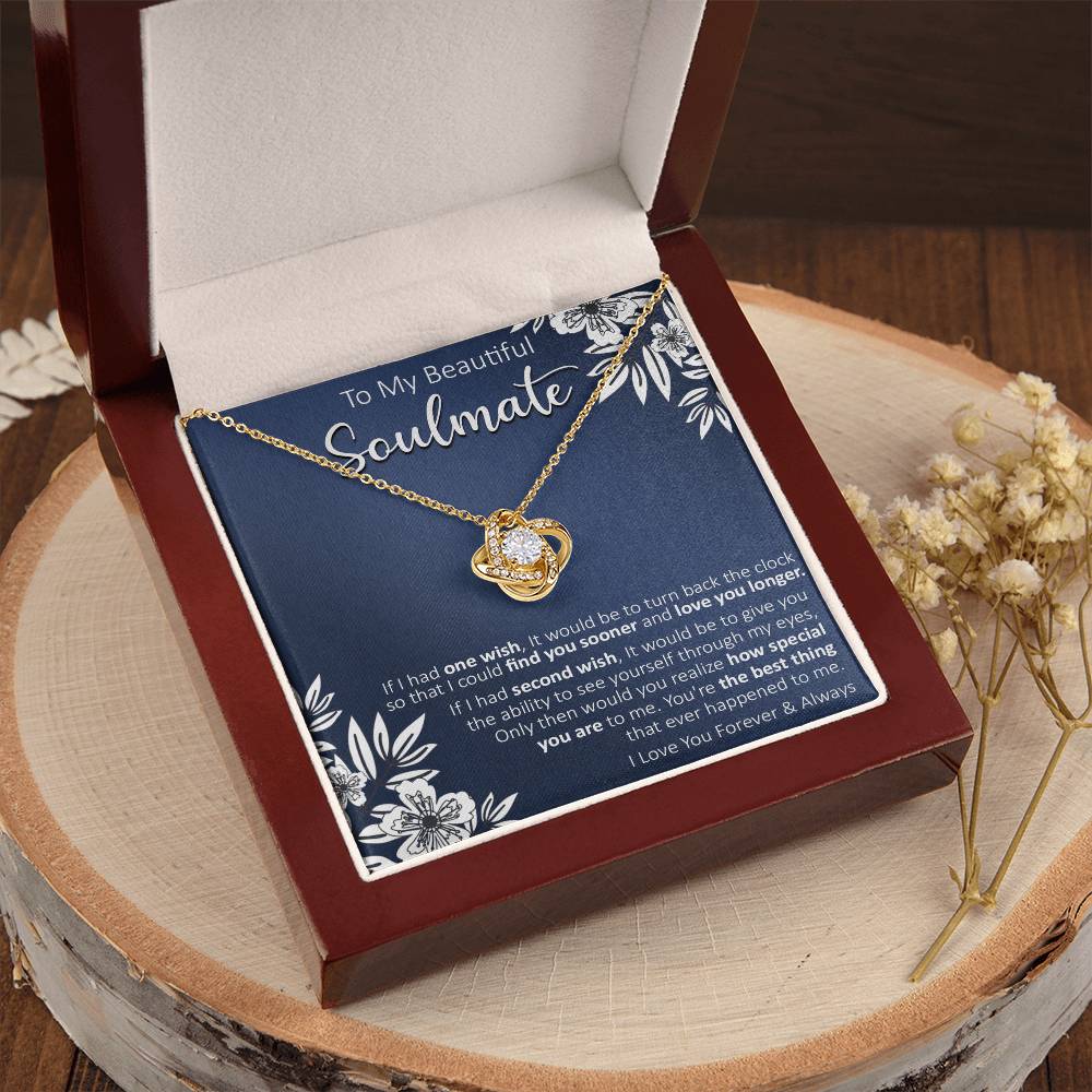 Gift For Your Soulmate - Love U Longer - Love Knot Love Knot Necklace