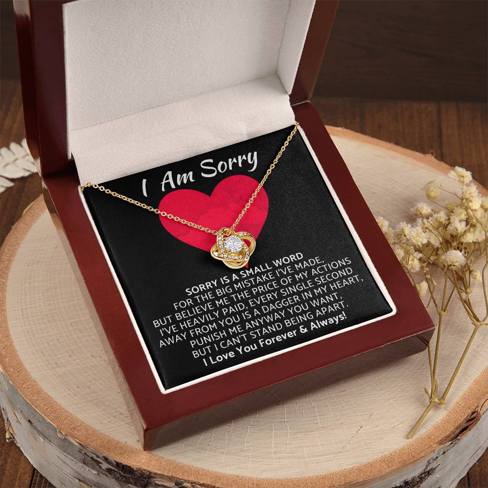 Premium - I Am Sorry Gift for Your Love Knot Necklace