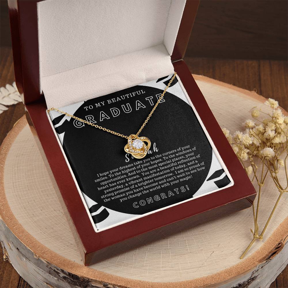 Graduation Gift For Best Friend Class Of 2022 Love Knot Necklace