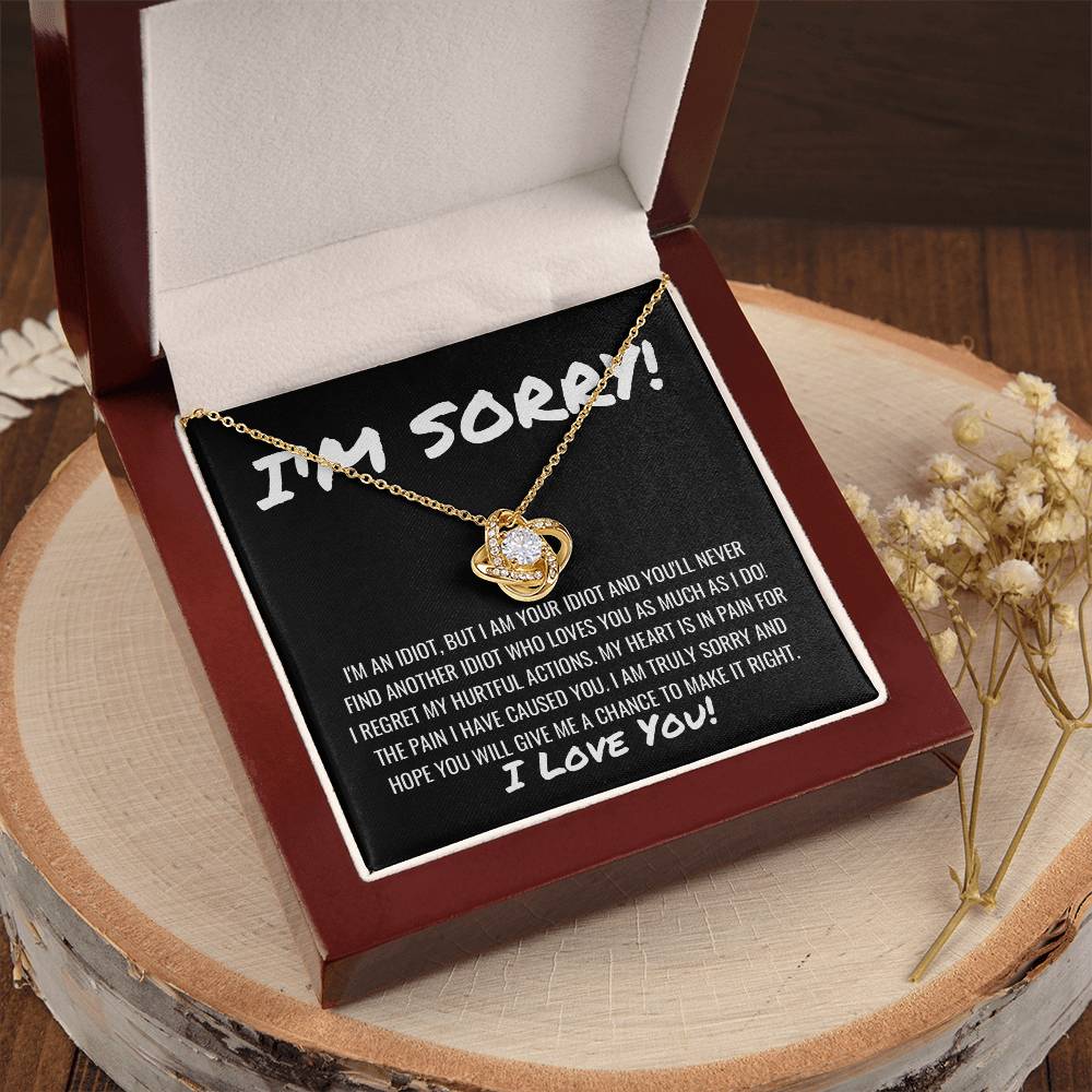 Sorry Apology Necklace 2 Love Knot Necklace