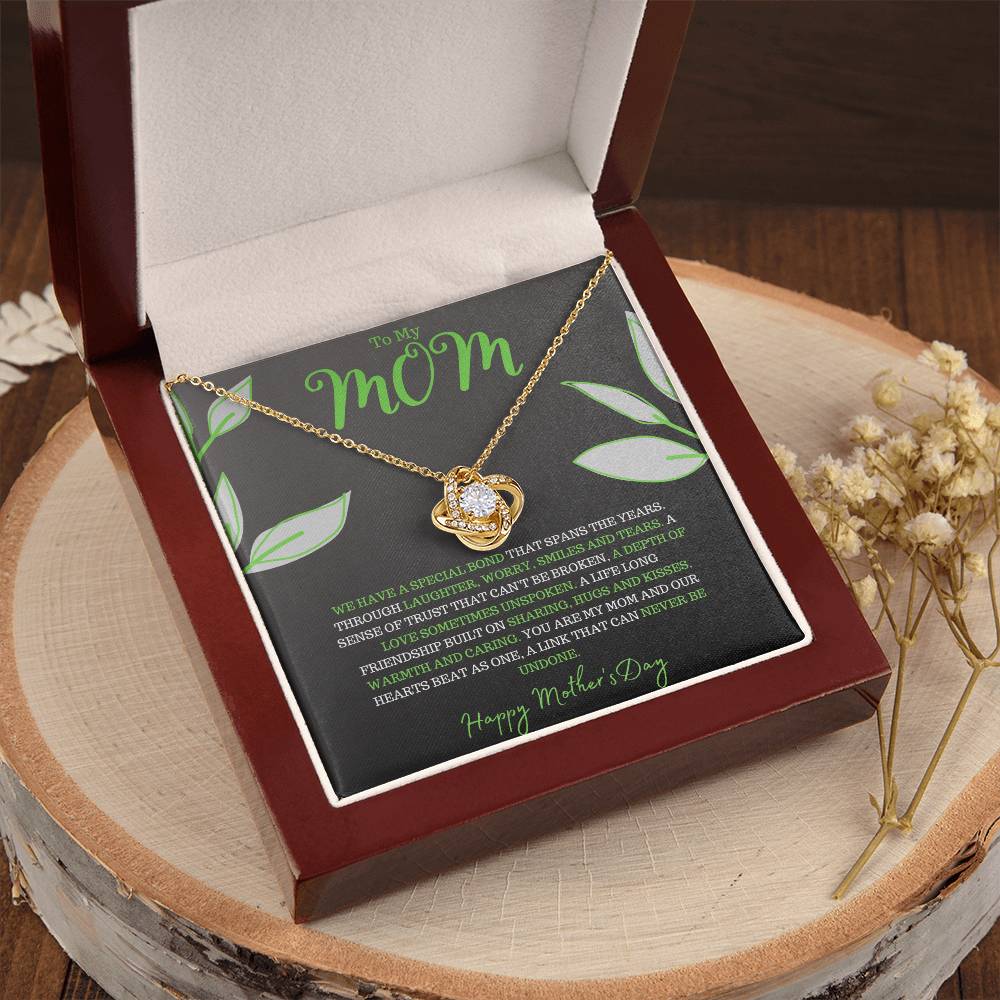 Mother's Day Beautiful Love Knot Necklace With Card Box Love Knot Necklace