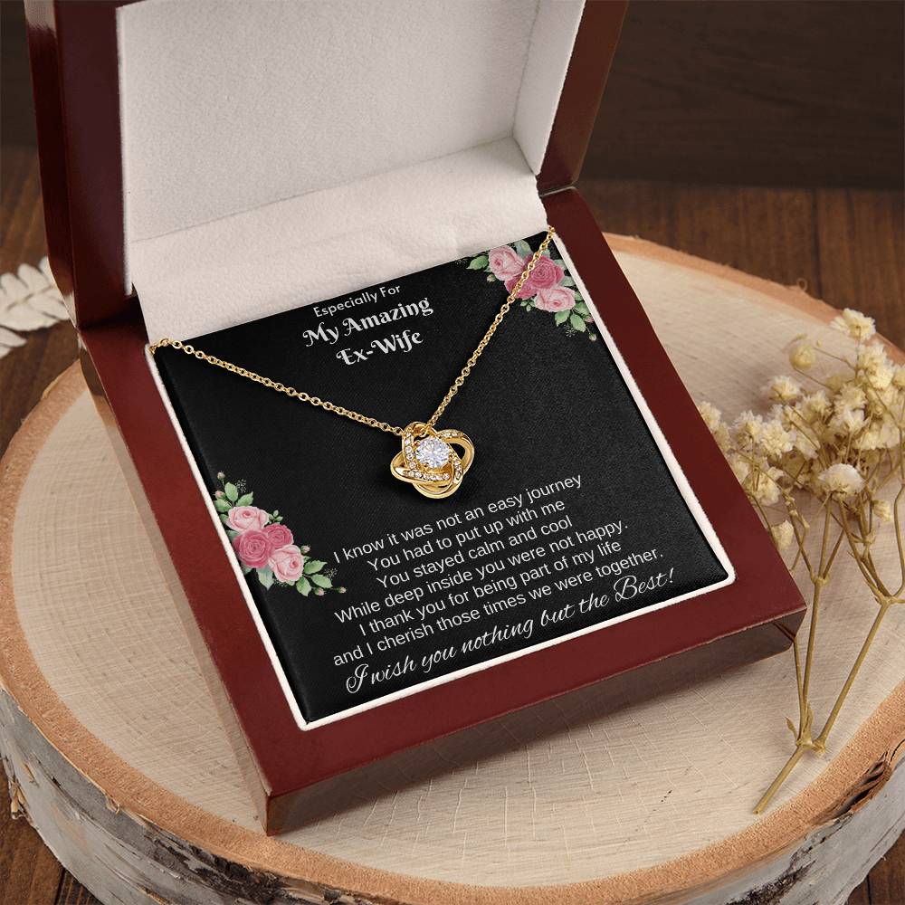 The Ex-Wife Divorced Departing Gift Former Wife For My Ex Birthday Mother's Day Breakup Gift Friendship P Love Knot Necklace