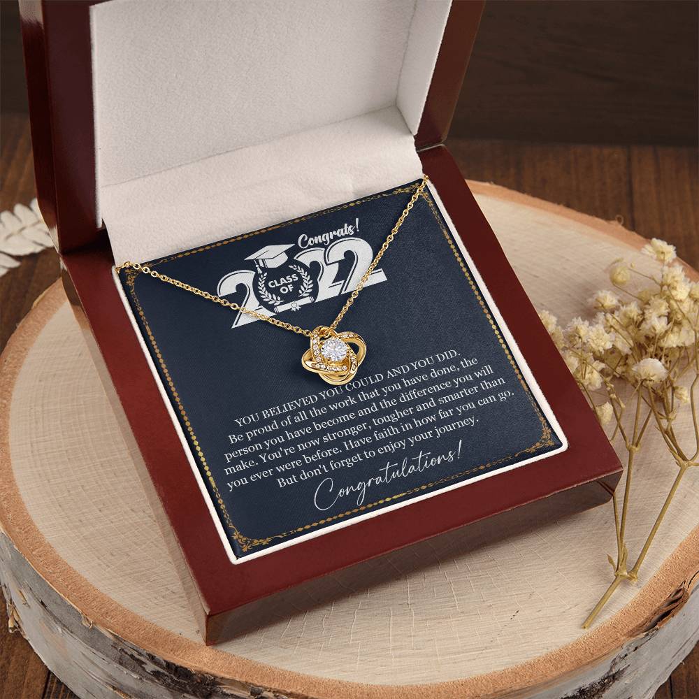 Graduation Gift Necklace Graduation Gift For Her College Graduation Gift For Her High School Senior Graduation Class Of 2022 Love Knot Necklace