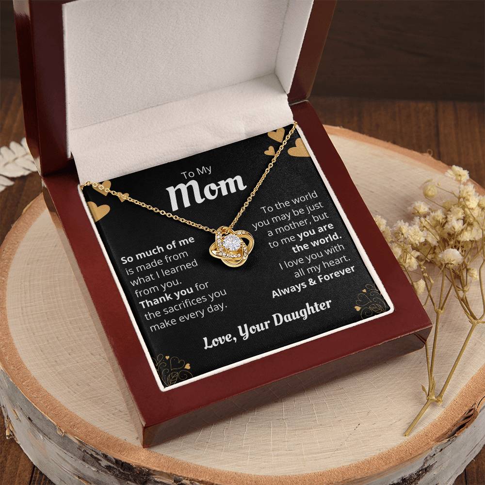 Mom - So Much Of Me - The Love Knot Necklace 1 Love Knot Necklace