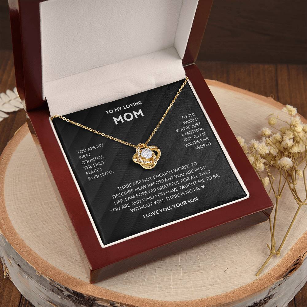 Without You There's No Me - Mother's Day Necklace Love Knot Necklace