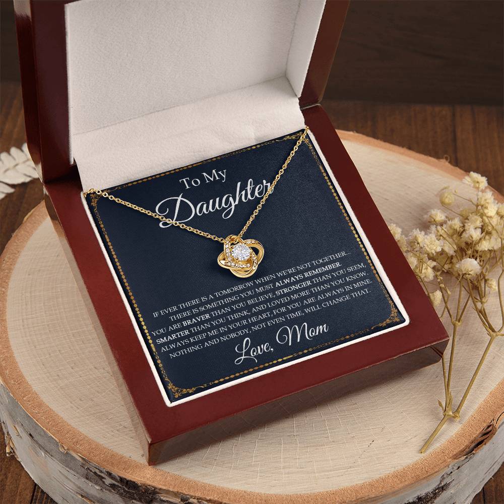To My Daughter Necklace Gift For Daughter From Mom Daughter Gift From Mom Daughter Birthday Unique Grown Up Da Love Knot Necklace