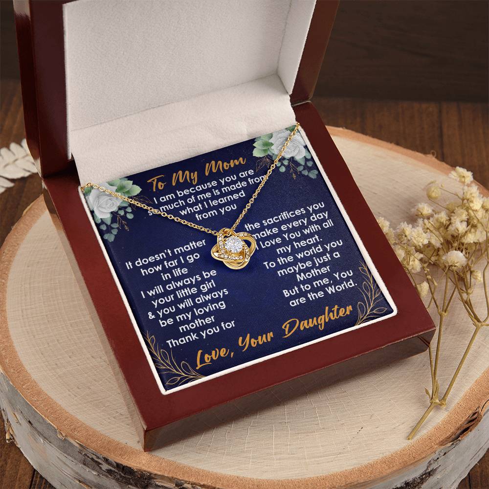 Necklace Gift For Mom From Daughter Love Knot Necklace