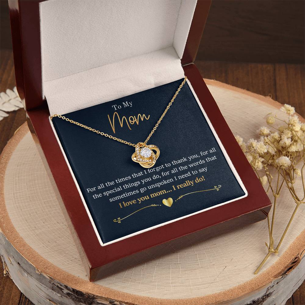 Mom - For All The Times 1 Love Knot Necklace