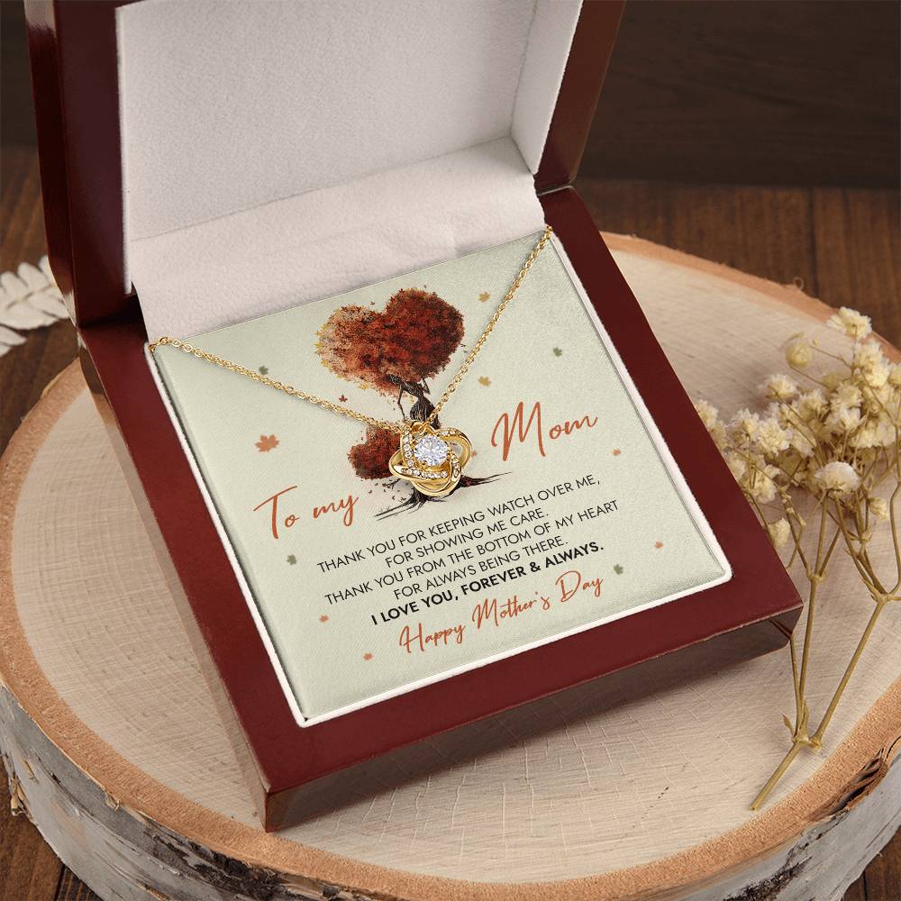 To My Mom Necklace Mother's Day Gift For Mom Thank You Mom Jewelry Gift Love Knot Necklace