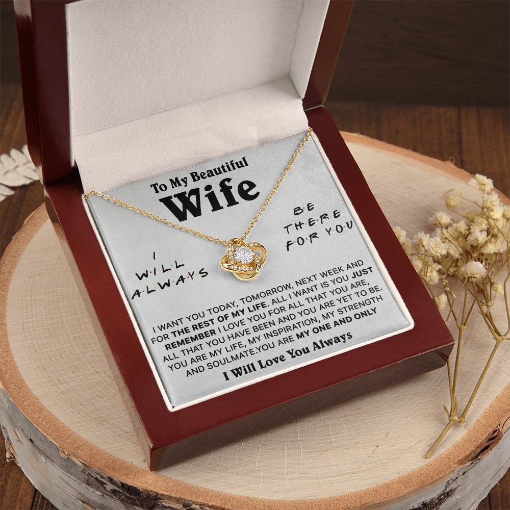 Gift For Wife Lux Be There The Rest Love Knot Necklace Love Knot Necklace