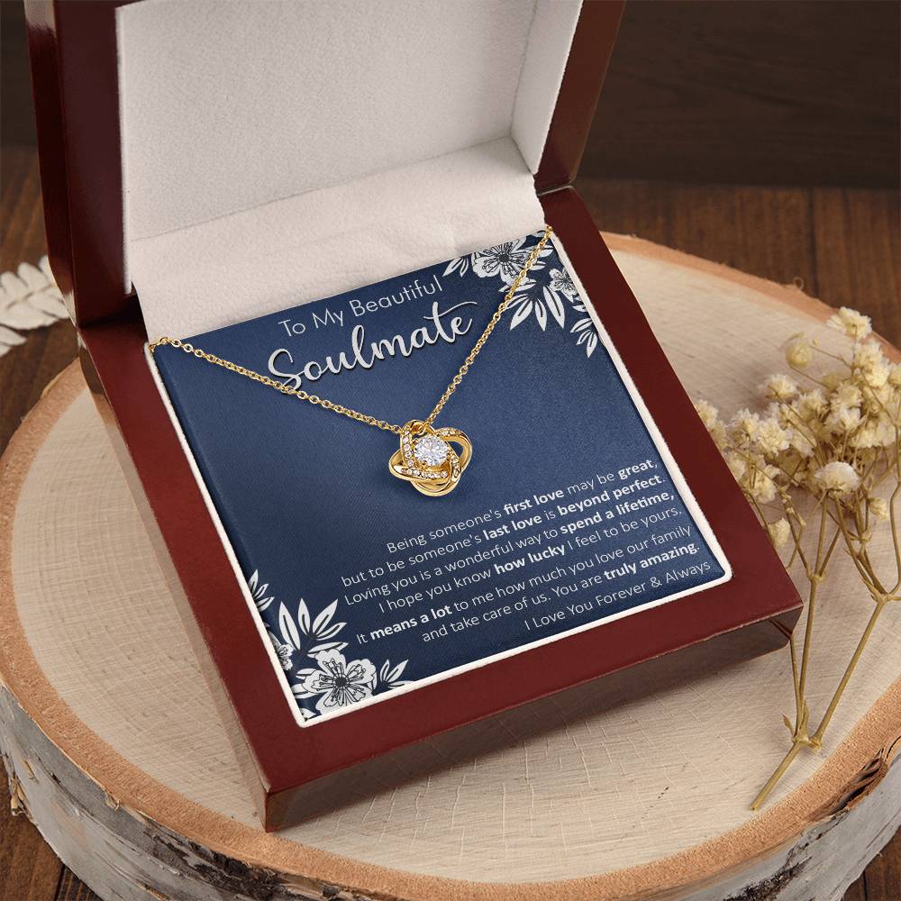 Gift For Your Soulmate - Take Care - Love Knot Love Knot Necklace