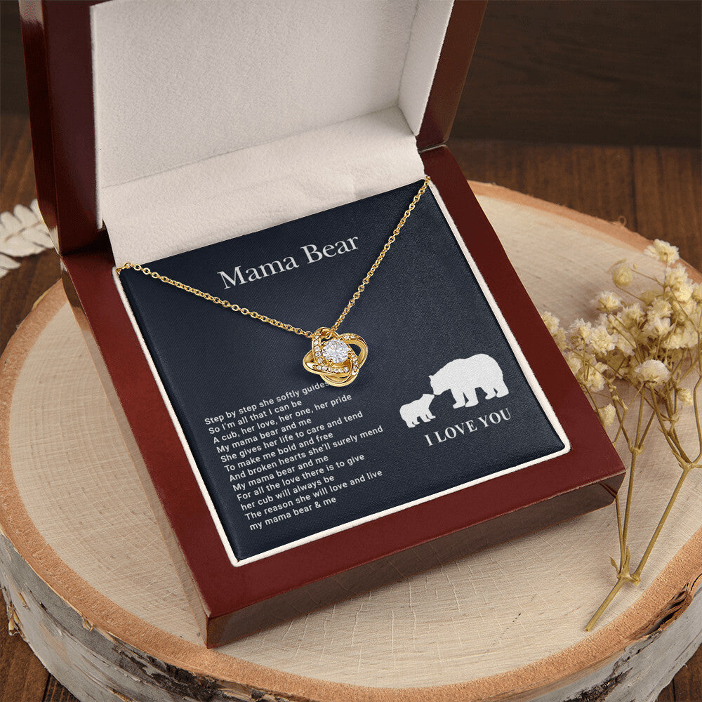 Mama Bear Love Knot Necklace