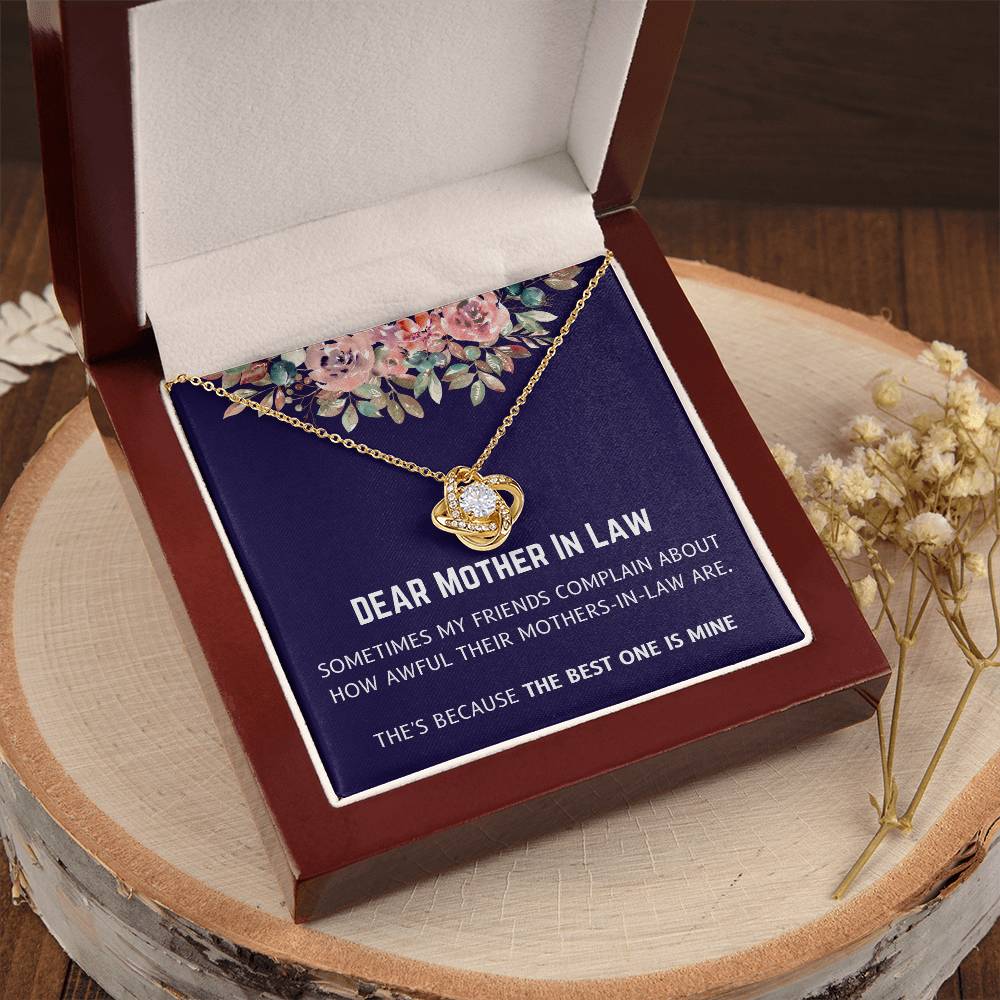 Best Mother In Law Is Mine Love Knot Necklace