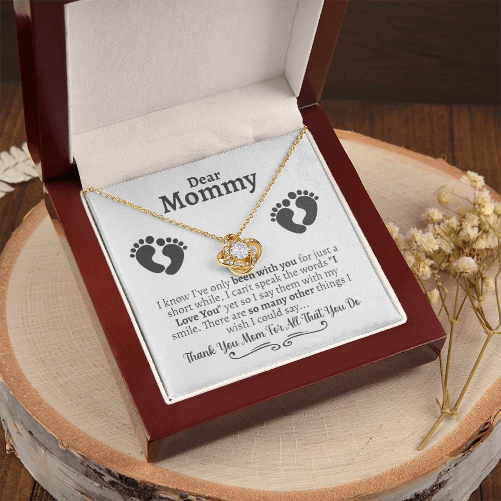 Mom Gift From Baby Gift For New Moms After Birth Birthday Gift From Baby To Mom Gift For Mom From Baby Boy Or Baby Girl Love Knot Necklace