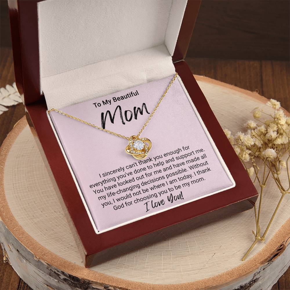 Gift For Mom - Love Knot Necklace 7 Love Knot Necklace