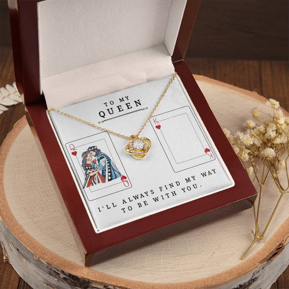 I'll Always Find My Way To Be With Love Knot Necklace