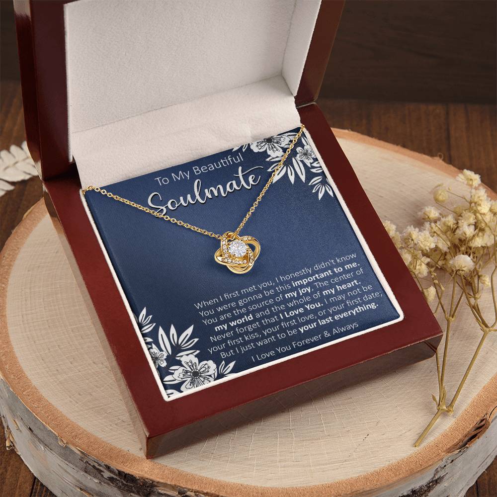 Gift For Your Soulmate - Your First Date - Love Knot Love Knot Necklace