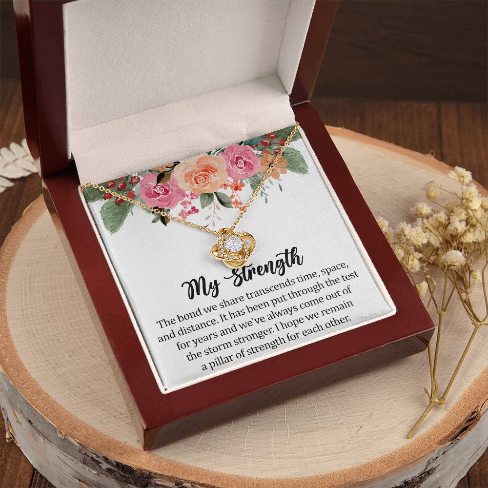 Long Distance Relationship Gift Gift For Girlfriend 1 Year Anniversary Gift For Girlfriend Necklace Jewelry With Message Card Love Knot Necklace