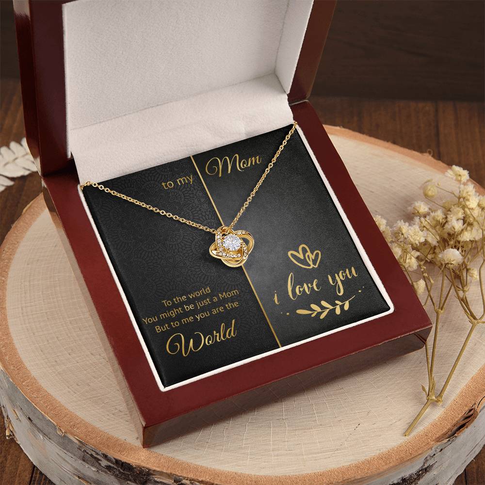 To My Mom - World - Loveknot Necklace Love Knot Necklace