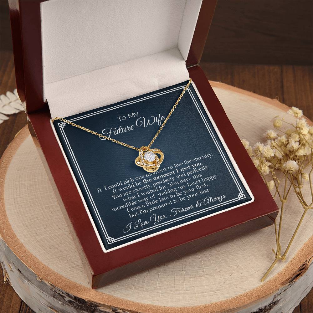 To My Future Wife Necklace Sentimental Gift For Future Wife Birthday Gift Anniversary Gift Love Knot Necklace