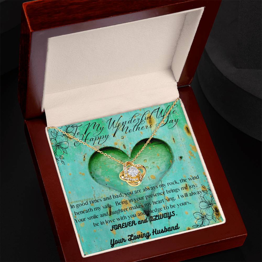 My Wonderful Wife - Mother's Day Necklace - Love Knot Necklace