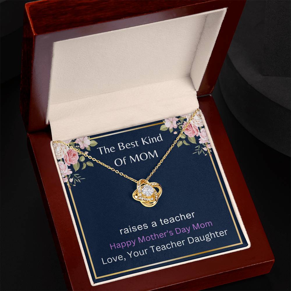 Teacher Mother's Day Mom Gifts - Love Knot Necklace