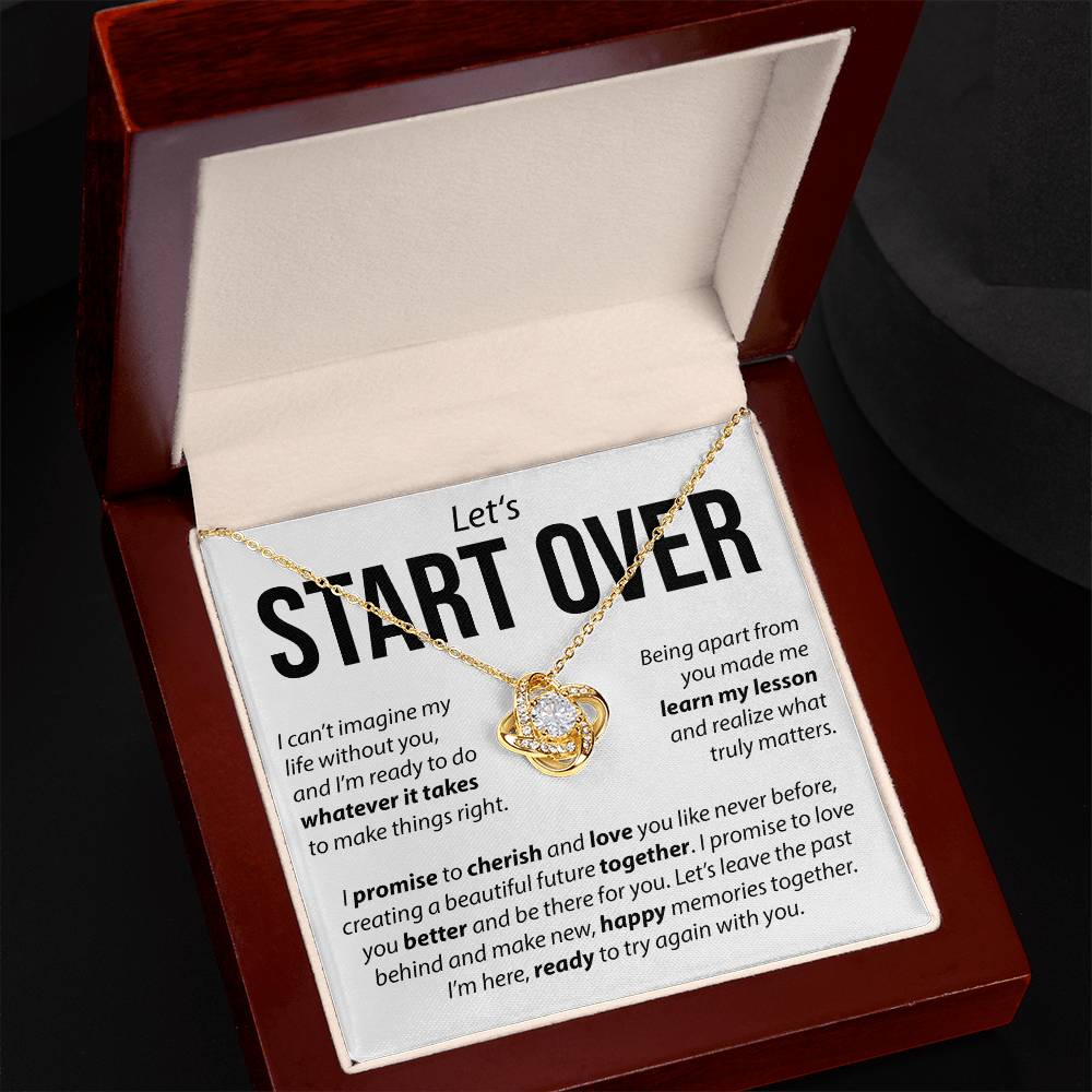 Let's Start Over - Love Knot Necklace Love Knot Necklace