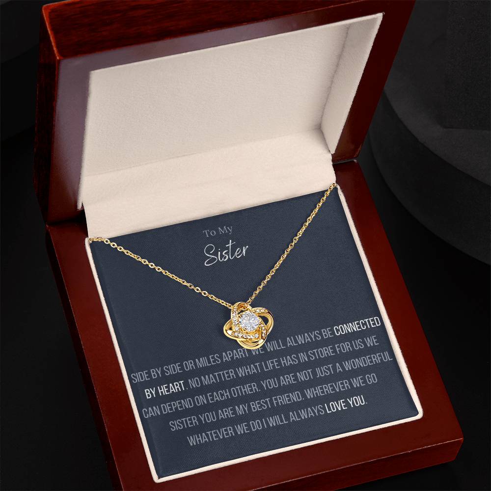 To My Sister - The Infinity Love Knot Necklace Love Knot Necklace