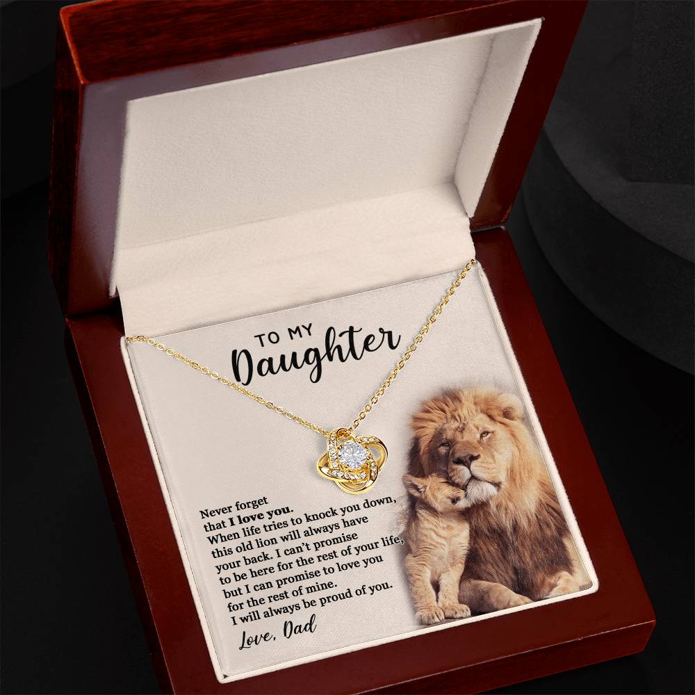 To My Daughter - Always proud of you - Love Knot Necklace