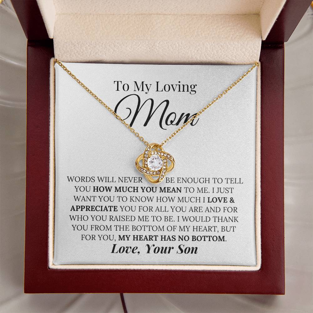 Heartfelt Mother's Day Gift For Mom Love Knot Necklace 4