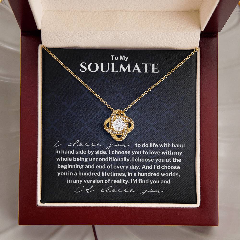 Soulmate - I Choose Love Knot Necklace