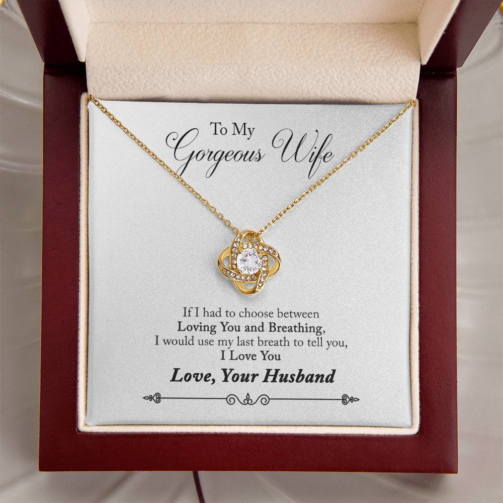 Limited Edition - To My Gorgeous Wife Necklace - Get Your Love Knot Necklace