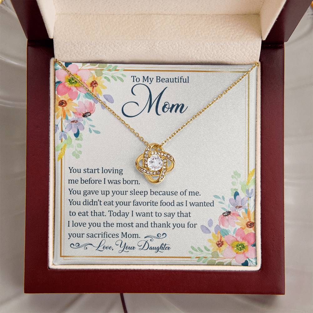 Mother's Day Happy Birthday Or Just To Say Love You Mom - 11 Love Knot Necklace