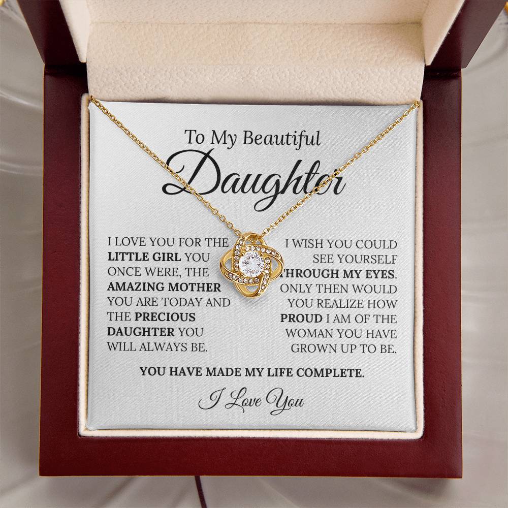 Heartfelt Mother's Day Gift For Daughter Love Knot Necklace