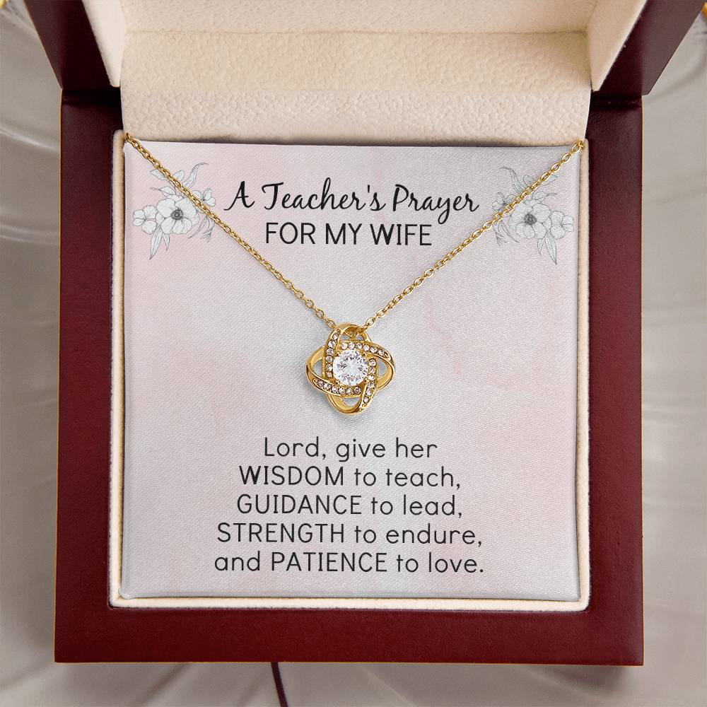 Mothers Day Gift For Wife Teacher Gifts Push Gift Ideas Wife Gift From Husband Wife Birthday Gift Ideas Wife Mother'S Day Necklaces Love Knot Necklace
