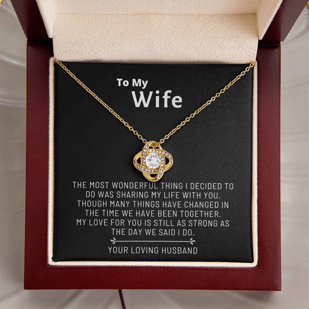 Almost Gone To My Wife From Husband Unique Romantic Gifts For Wife Birthday Anniversary Christmas & Valentine Love Knot Necklace
