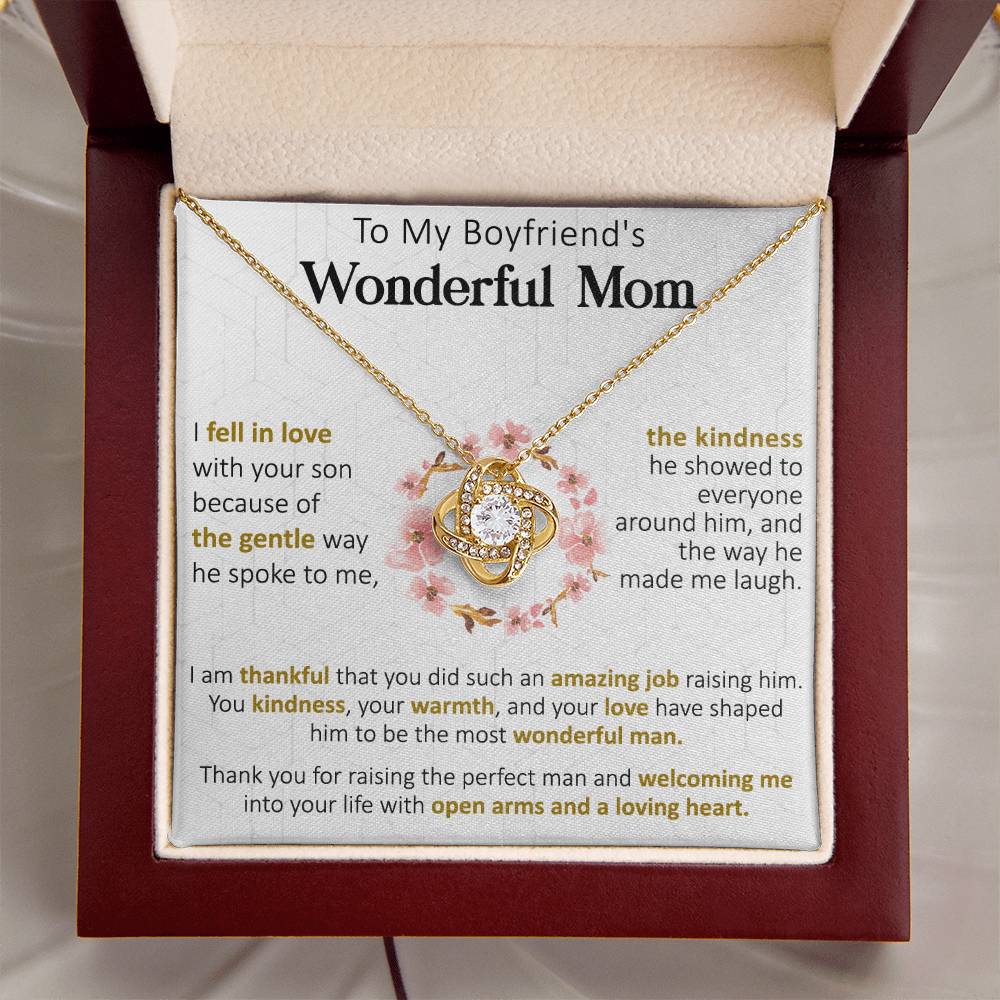 Gift For Boyfriend's Mom Gentle Way Kindness Warmth Love Knot Necklace Love Knot Necklace