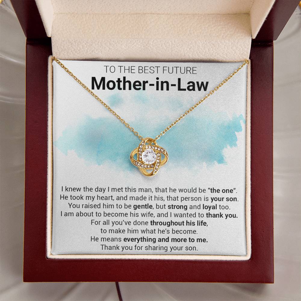 Gift For Future Mother-In-Law The One Love Knot Necklace Love Knot Necklace