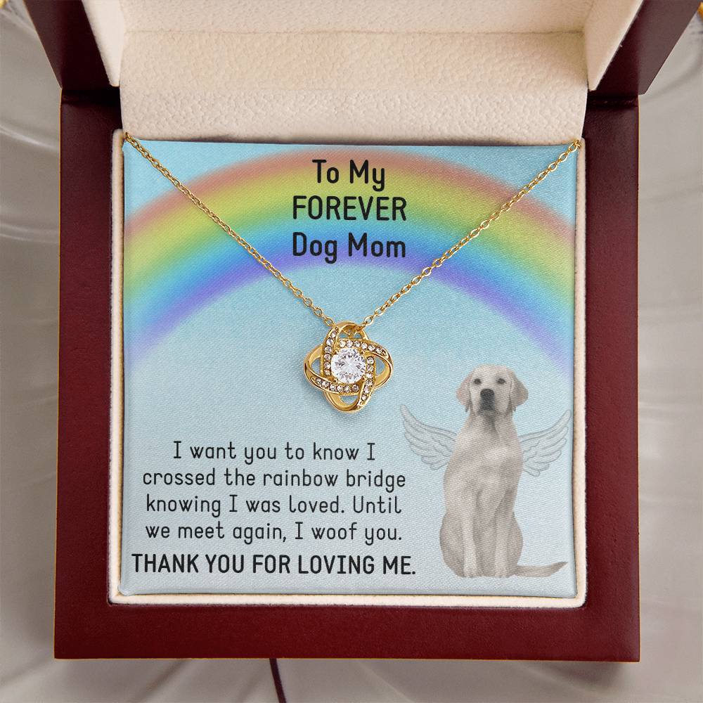Labrador Retriever Rainbow Bridge Pet Memorial Jewelry Dog Passing Away Gift Passed Dog Gift Sympathy Gift Dog Death Pet Sympathy Gift Love Knot Necklace