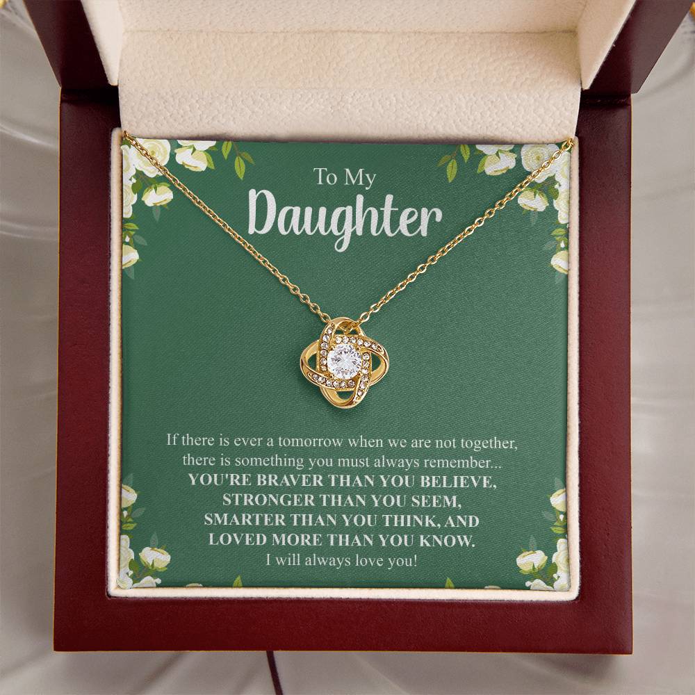 To My Daughter Necklace Gift From Mom Mothers Day Gift For Daughter From Mother Sentimental Jewelry Gifts For Daughter From Mom 6 Love Knot Necklace