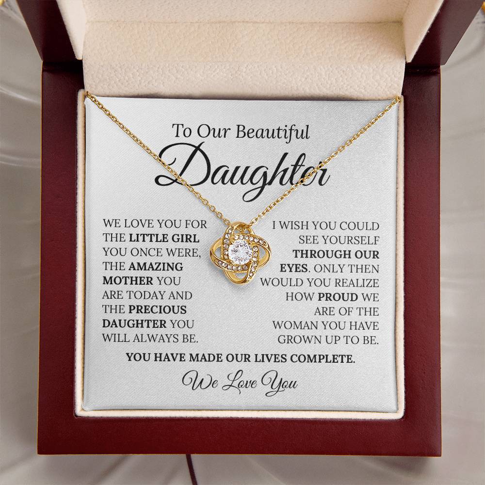 Heartfelt Mother's Day Gift For Daughter 5 Love Knot Necklace