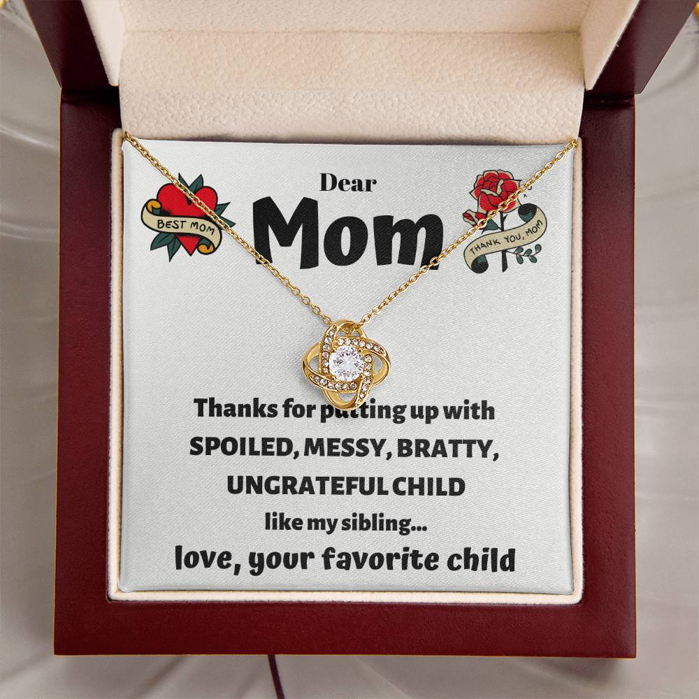 My Sibling Love Knot Necklace