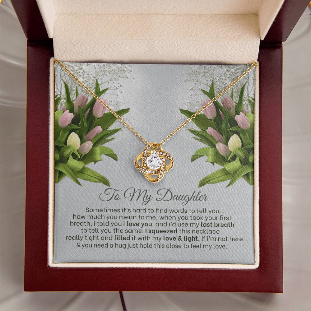 Love Knot Necklace For Daughter 3 Love Knot Necklace