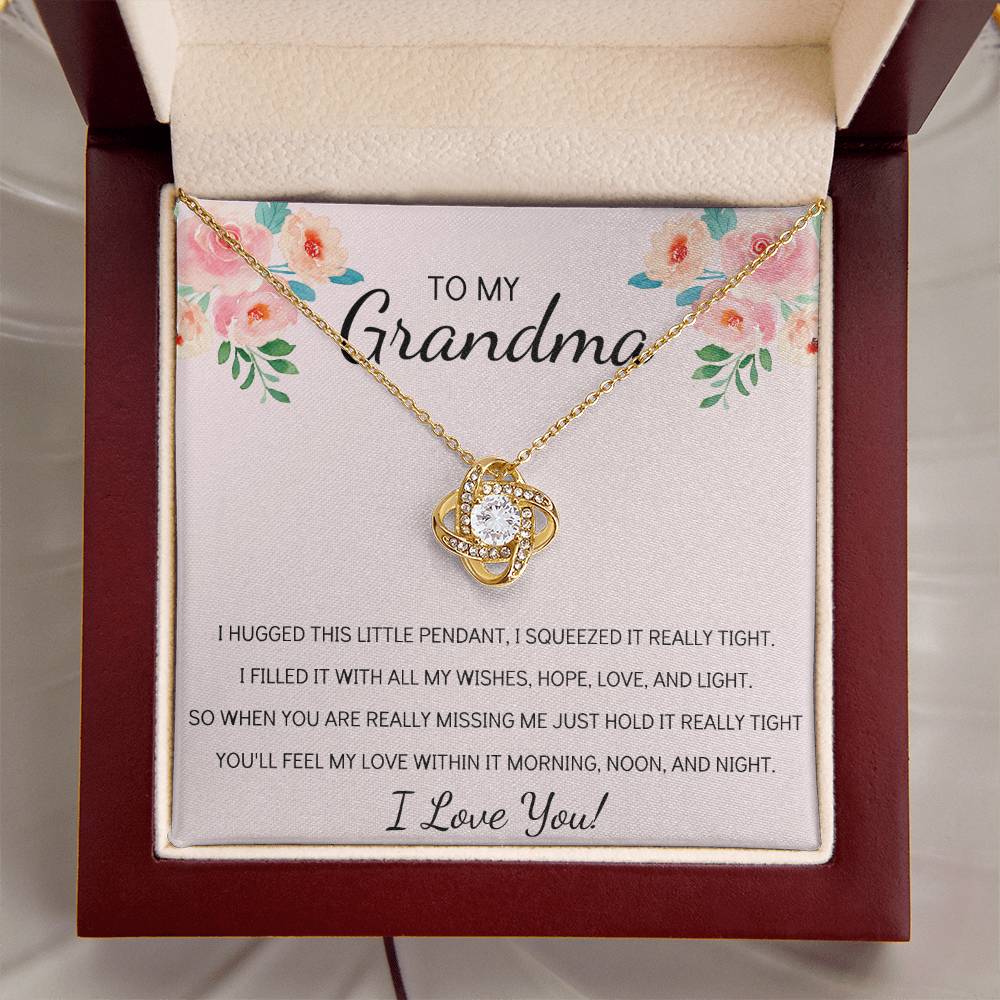 Grandma Necklace Gifts For Grandma From Granddaughter Or Grandson Mothers Day Gift Ideas For Grandma Love Knot Necklace