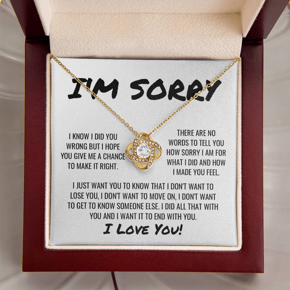 Sorry Apology 1 - Love Knot Necklace
